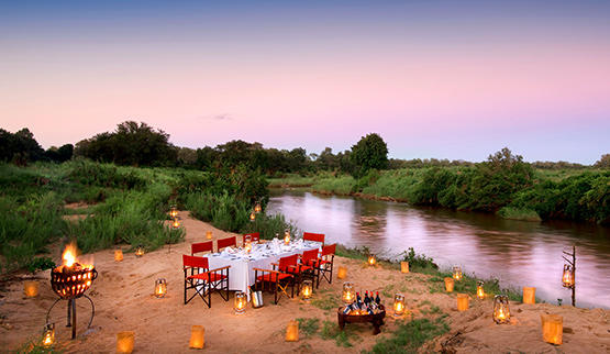 Lion Sands River Lodge dining.